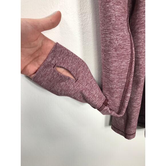 Lululemon Womens Warm Your Core Running Mauve Pink Pullover Ruffle Athletic Cozy - Picture 7 of 12